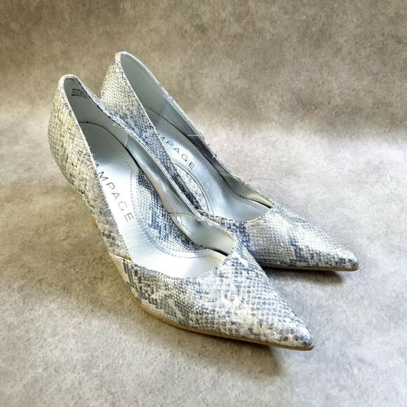 Rampage Womens Maria  Size 6 Gray  Slip On Pointed Toe 3.5" Heel Pumps - Picture 10 of 10